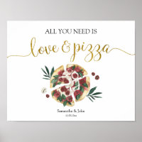 Tudo o que você precisa é amor e pizza Sinal de Ch