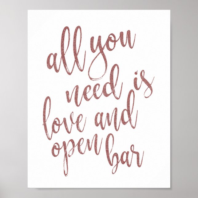 Poster Tudo o que Você Precisa é Amor e Sinal de Ouro Ros (Frente)