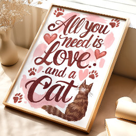 Poster Tudo o que Você Precisa é Amor e uma Arte de Pared