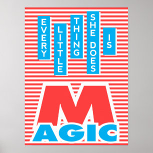 Poster Tudo que ela faz é magia, arte tipográfica
