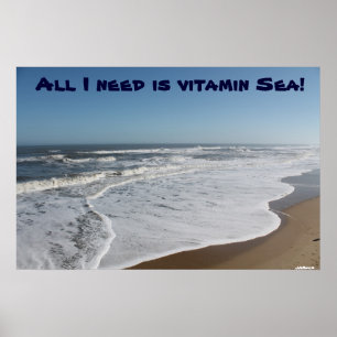 Poster Tudo que eu preciso é mar da vitamina!!