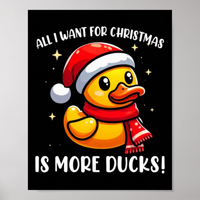 Poster Tudo Que Eu Quero Para O Natal É Mais Patos - Rubb (Frente)