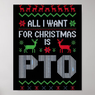 Poster Tudo Que Eu Quero Para O Natal É Pto Engraçado Esc