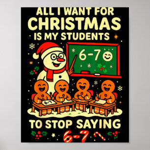 Poster Tudo Que Eu Quero Para O Natal É Que Meus Alunos P