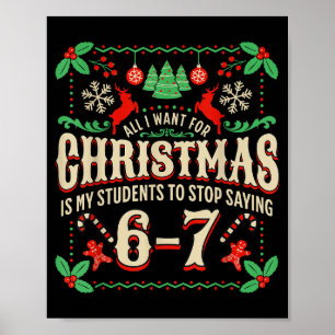Poster Tudo Que Eu Quero Para O Natal É Que Meus Alunos P