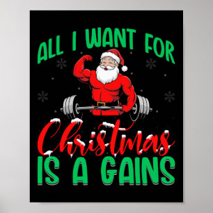 Poster Tudo Que Quero Para O Natal É Ganhos Culturismo