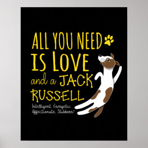 Poster Tudo que você precisa é amor e Jack Russell