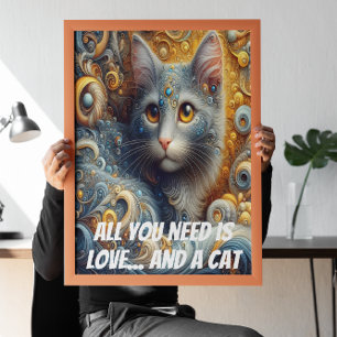 Poster Tudo que você precisa é amor e um gato