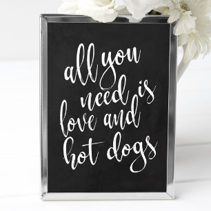 Poster Tudo que você precisa é sinal do quadro do amor 