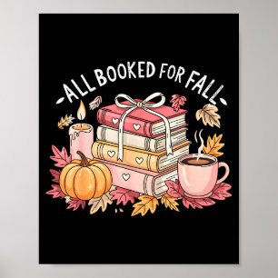 Poster Tudo Reservado Para Livros De Outono Café Folhas D