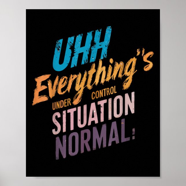 Poster Tudo Sob Controle De Teto Motivacional (Frente)