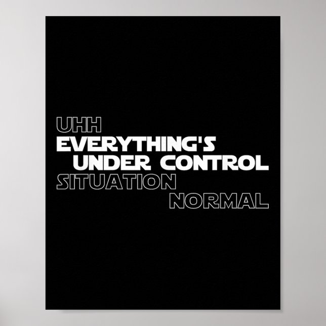 Poster Tudo Sob Controle Situação Normal (Frente)