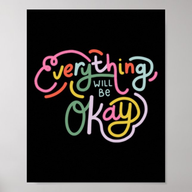 Poster Tudo Vai Ficar Bem, Sticker (Frente)