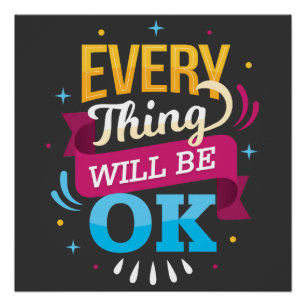 Póster Tudo Vai Ficar Bem vibe positivo