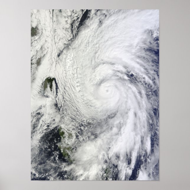 Póster Tufão Chaba no mar das Filipinas (Frente)