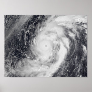Póster Tufão Damrey no Oceano Pacífico ocidental