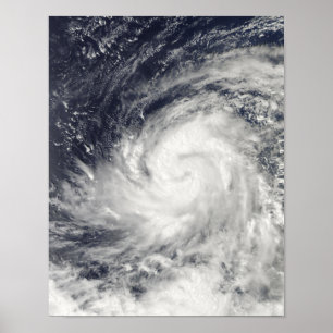 Póster Tufão Lupit sobre o Oceano Pacífico ocidental