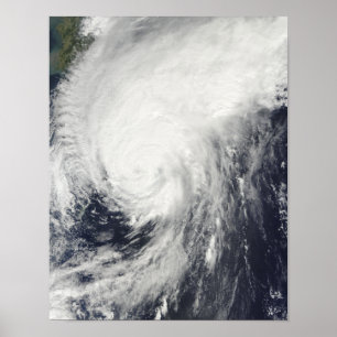 Poster Tufão Melor que aproxima Japão