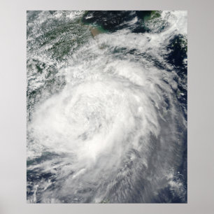 Poster Tufão Morakot sobre a China