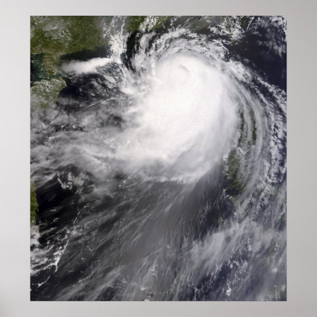 Poster Tufão Nuri se aproximando da China (Frente)