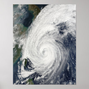 Poster Tufão Tokage ao sul de Japão