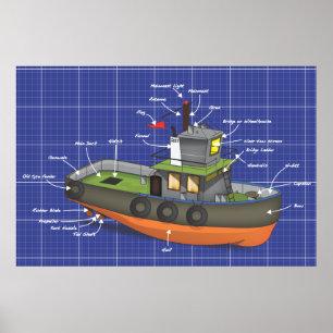 Póster Tug Boat