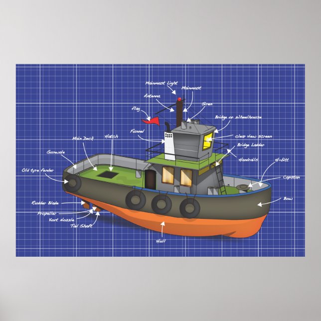 Póster Tug Boat (Frente)