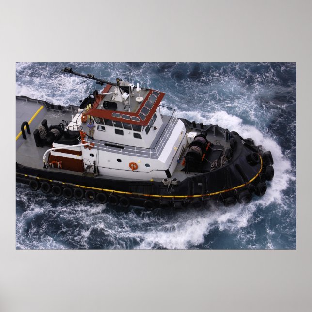 Póster Tugboat no Caribe (Frente)