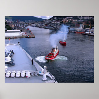 Póster Tugs de trabalho de Bergen