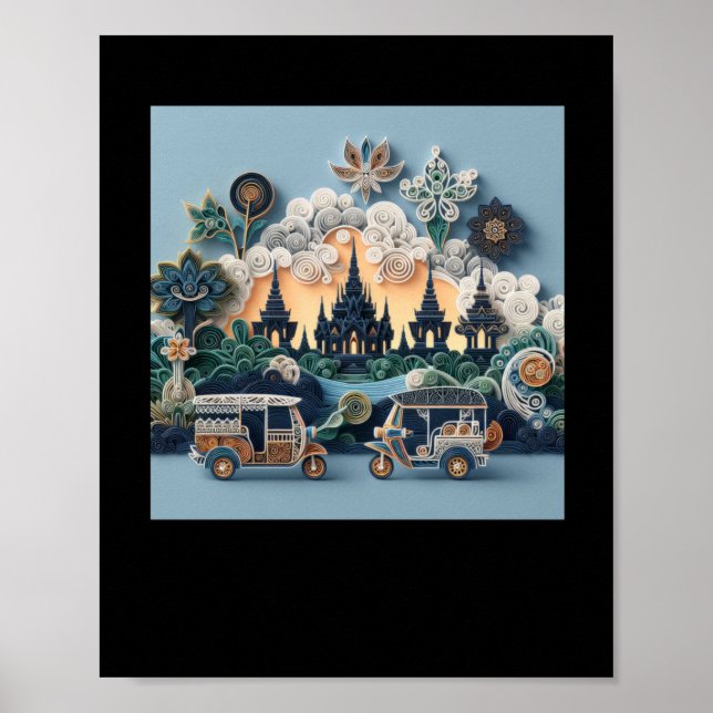Poster Tuk Tuk Tailândia #6 Sticker (Frente)