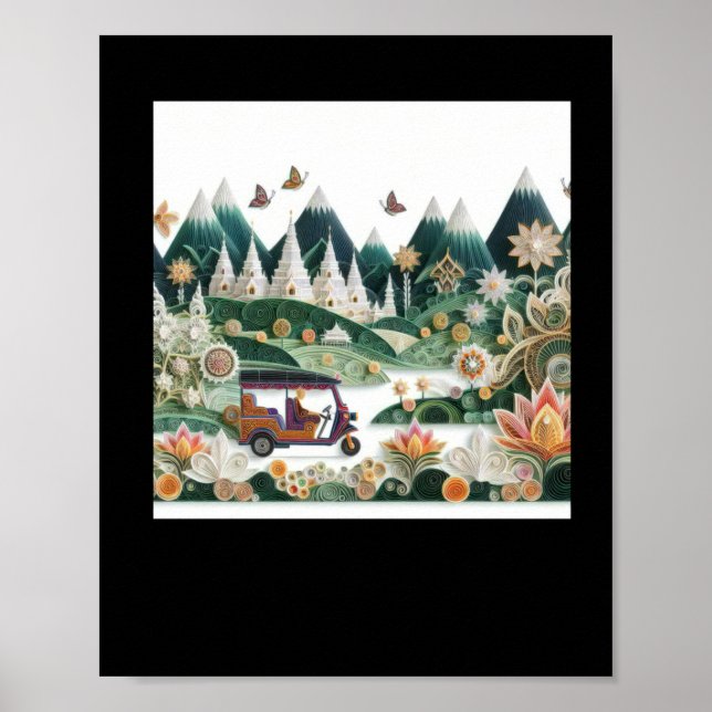 Poster Tuk Tuk Thailand #1 Sticker (Frente)