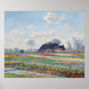 Poster Tulip Fields em Sassenheim por Claude Monet