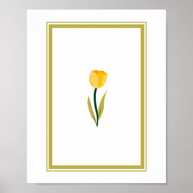 Poster Tulipa Amarela (Frente)