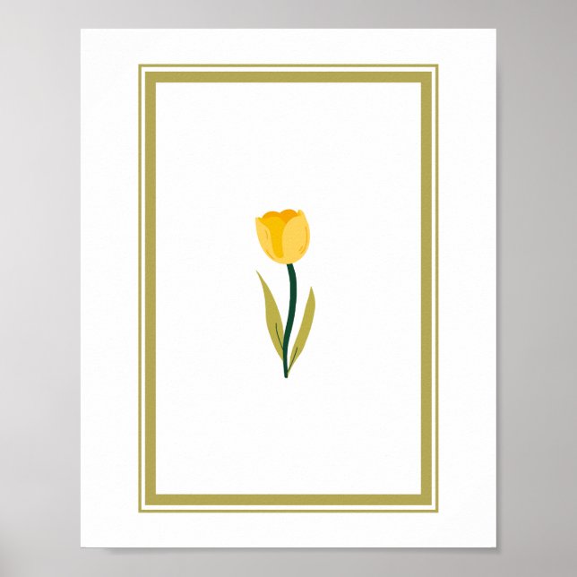 Poster Tulipa Amarela (Frente)