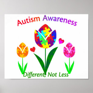 Poster Tulipa da consciência do autismo