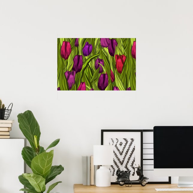 Poster Tulipas (Escritório em casa)