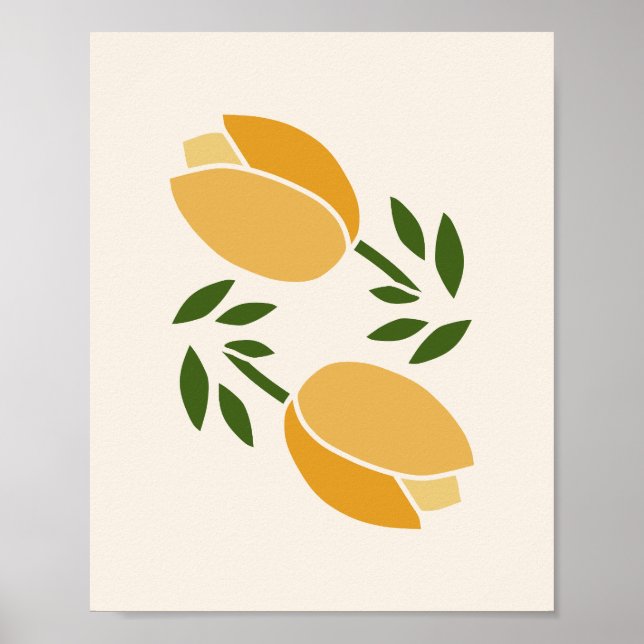 Poster Tulipas Amarelas (Frente)