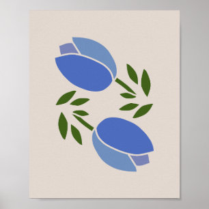 Poster Tulipas Azuis