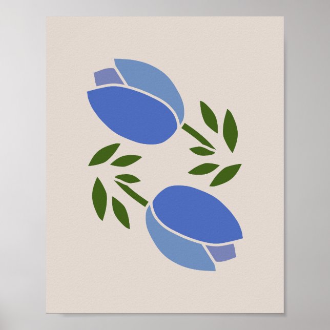 Poster Tulipas Azuis (Frente)