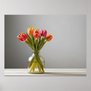 Poster Tulipas de primavera para Dia de os namorados