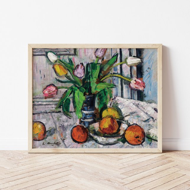 Poster Tulipas em um Vaso Azul | George Leslie Hunter (Criador carregado)