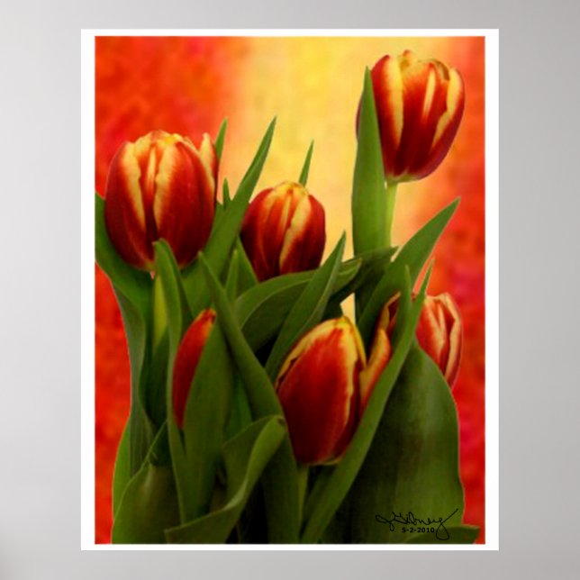 Póster Tulipas - jGibney 2010 tulipas assinadas (Frente)