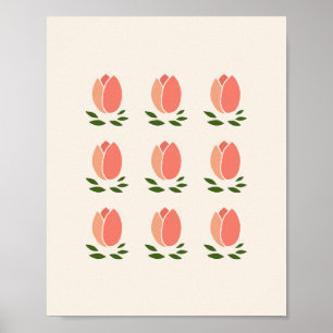 Poster Tulipas Laranja