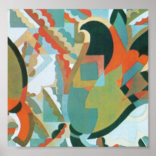 Póster Tulipas no abstrato