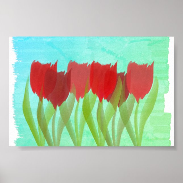Póster Tulipas Personalizadas (Frente)