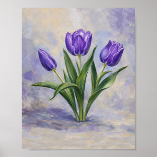 Poster Tulipas Roxas