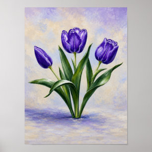 Poster Tulipas Roxas