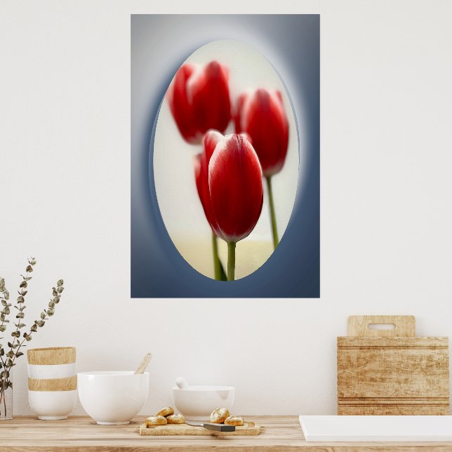 Poster Tulipas vermelhas (Cozinha)