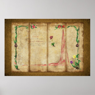 Póster Tulipomania Graph (amarelo)