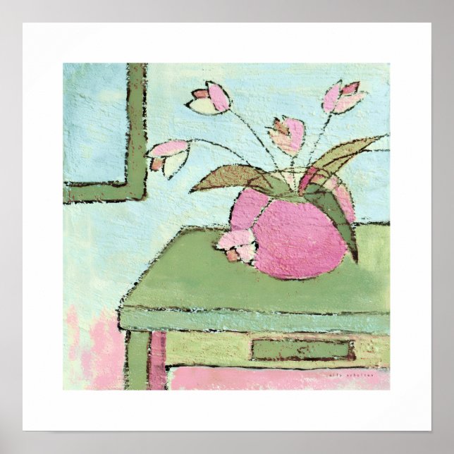 poster tulips on table (Frente)